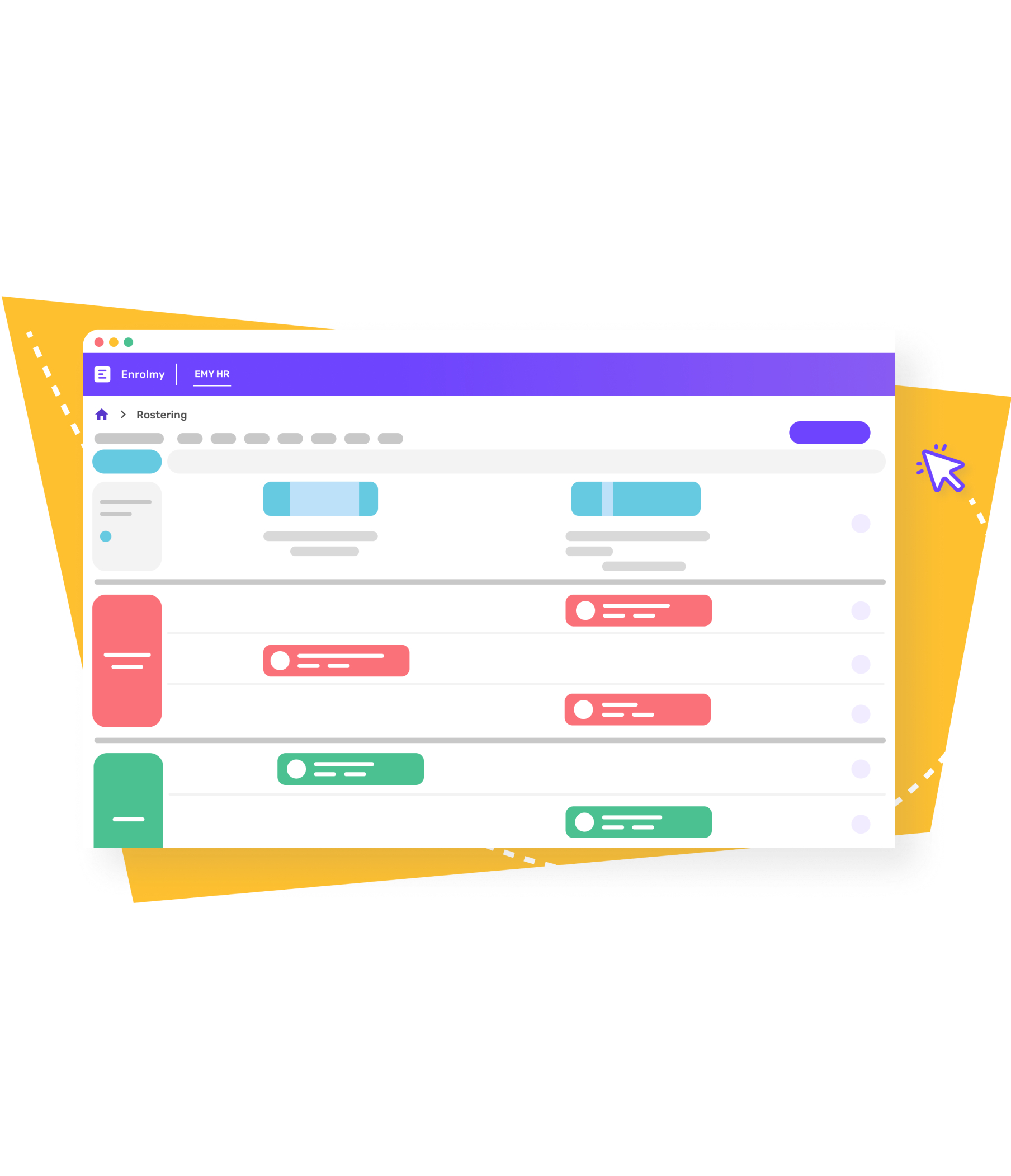 EMY HR - Staff scheduling and roster management interface