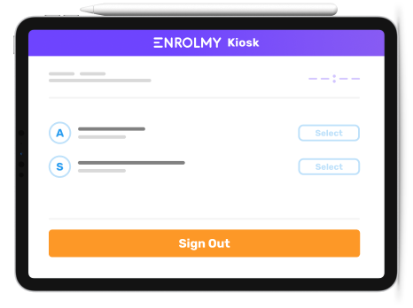 Tablet app for kiosk sign-in functionality