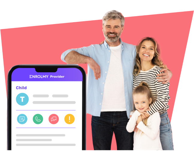 Parent invitation system interface showing enrollment options
