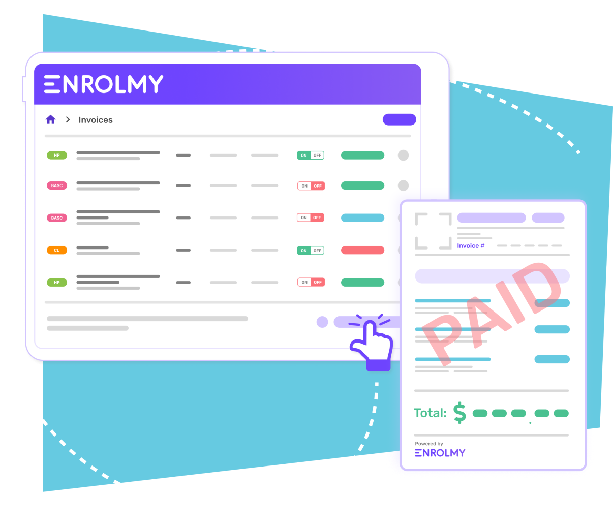 Seamless invoicing system interface screenshot